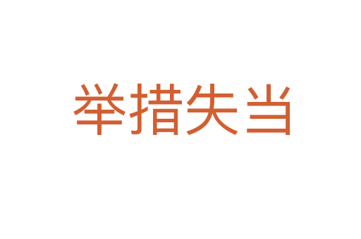 举措失当