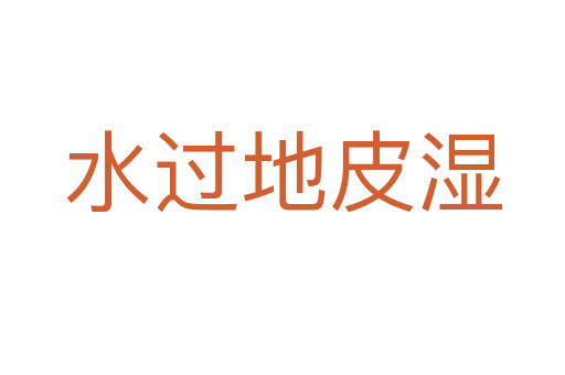 水过地皮湿